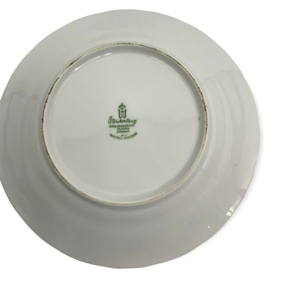 Winterling Bavaria Empress Platinum Trim Porcelain Bread & Butter Demitasse Set - Picture 2 of 4